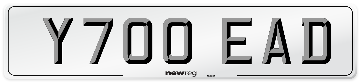 Y700 EAD Number Plate from New Reg